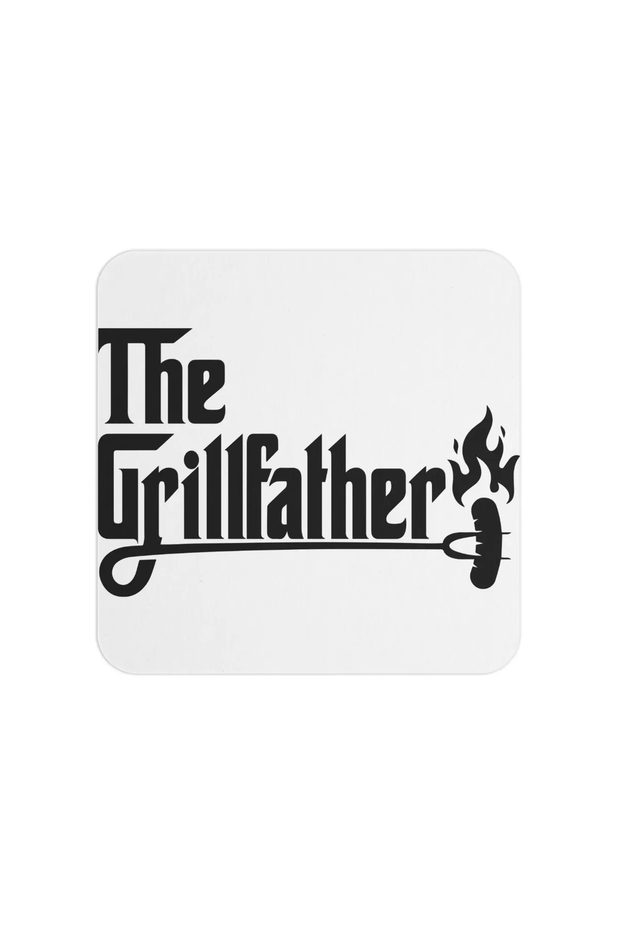 The Grillfather Yazılı Kız Çocuklardan Babalar Günü Hediyesi Kupa Ahşap Bardak Altlığı